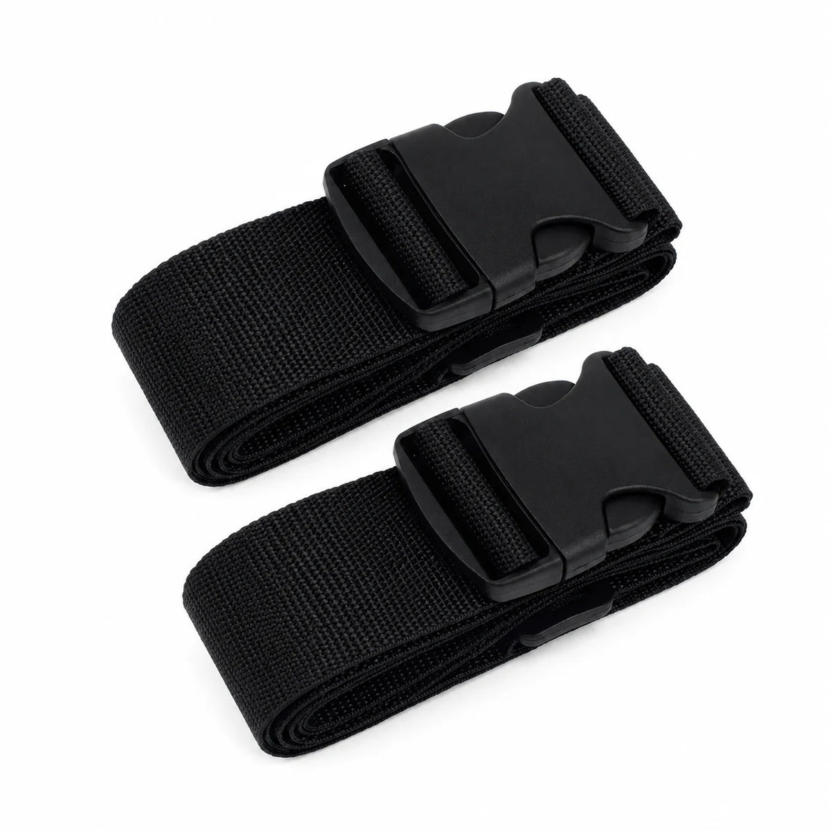 2 Pezzi Cinghie per Valigie a Forma Dritta, Cintura per Bagagli in Poliestere con Fibbia Regolabile, Accessorio da Viaggio Unisex