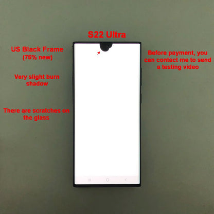 Display Super AMOLED per Samsung Galaxy S22 Ultra LCD SM-S908 S908U S908E, Schermo Touch Digitizer di Ricambio con Difetti