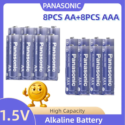 Batterie alcaline Panasonic AA/AAA da 1,5 V, adatte per fotocamere digitali, torce elettriche, lettori CD, mouse wireless, ecc.
