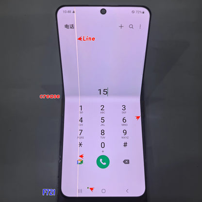 Display LCD Super AMOLED da 6.7'' 100% Testato per Samsung Z Flip 4 SM-F7210 F721 F721W F721U, Schermo Touch Sostitutivo Con Difetti
