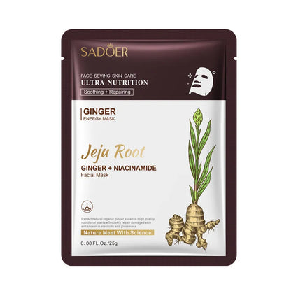 5 pz SADOER Radice di Pianta Maschera Per Il Viso Ginseng Sbiancamento Maschere Per Il Viso Idratante Rassodante Idratante Viso Copriletto Maschera Cura Della Pelle