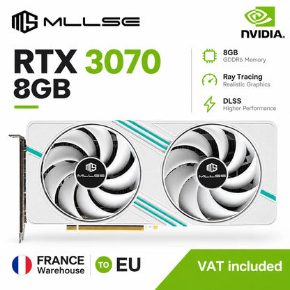 MLLSE Nuova Scheda Video da Gioco RTX 3070 8GB 8Pin Gddr6 256Bit Pci-E 4.0 GPU Nvidia Scheda Grafica da Gioco Rtx 3070 8Gb