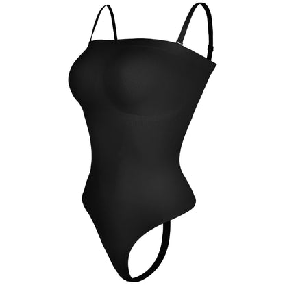 Body senza spalline donna perizoma Shapewear Tummy Control Body Shaper Off spalla top un pezzo vita Trainer intimo Skinny