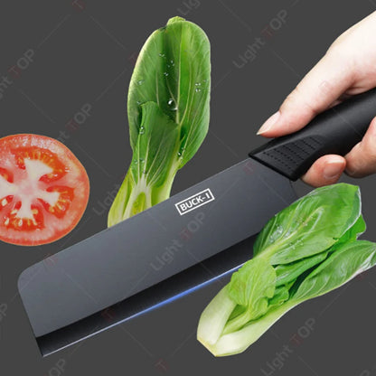 WXCOO Coltello da Cucina, Coltello da Chef per Frutta, Affettatrice per Verdure, Coltello per Disossare, Tritatutto Domestico con Coperchio, Mannaia in Acciaio Inox