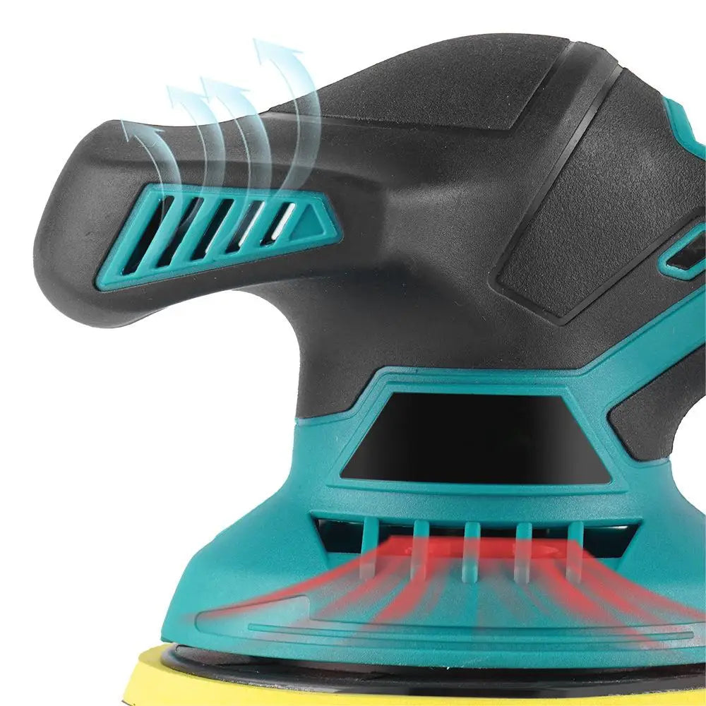 Lucidatrice elettrica per auto, 2500-7000 giri/min, strumento per lucidatura elettrica, 6 velocità, senza fili, macchina per lucidatura auto, compatibile con batteria Makita 21V