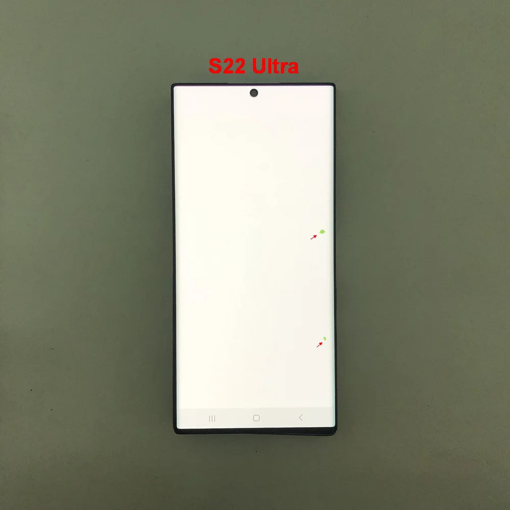 Display Super AMOLED per Samsung Galaxy S22 Ultra LCD SM-S908 S908U S908E, Schermo Touch Digitizer di Ricambio con Difetti