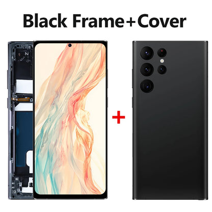 UE 6.78 ''Nuovo Display AMOLED Per Samsung Galaxy S22 Ultra 5G LCD S908 S908B S908U Con Telaio Touch Screen Digitizer sostituzione