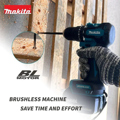 Makita DDF487 Trapano Avvitatore a Batteria 18V Brushless Compatto ad Alta Coppia a Velocità Variabile per Lavorazione del Legno Compatibile con Batterie Makita