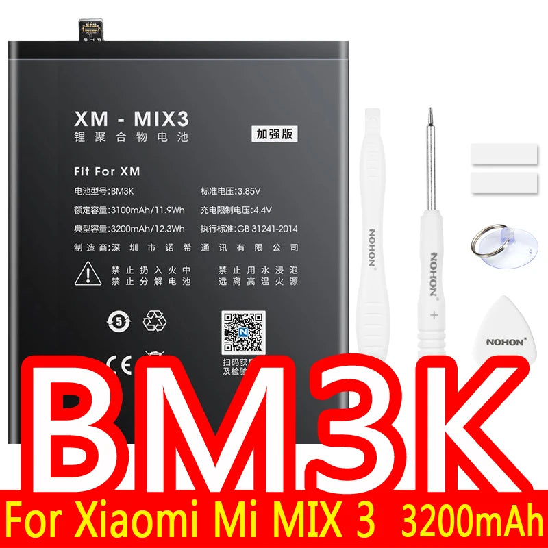 NOHON Batteria Per Xiaomi Mi 10 9 8 11T Pro 10T 11 Lite 12 12S 12X 13 6 5 MAX MIX 4 3 2 2S BM4R BM53 BM55 BM58 BM59 BP42 Batteria