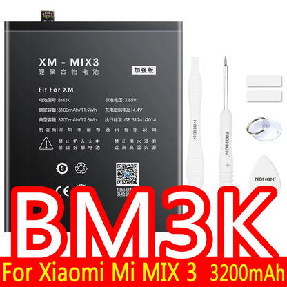 NOHON Batteria Per Xiaomi Mi 10 9 8 11T Pro 10T 11 Lite 12 12S 12X 13 6 5 MAX MIX 4 3 2 2S BM4R BM53 BM55 BM58 BM59 BP42 Batteria
