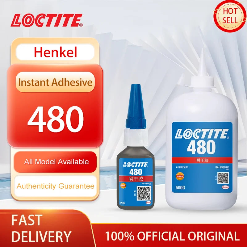 100% originale Loctite 480 adesivo istantaneo forte super colla superficiale insensibile colla cianoacrilato a bassa viscosità
