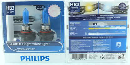 Philips H4 H7 H11 HB3 HB4 H8 H1 H3 9005 Crystal Vision Faro alogeno per auto 4300K Bianco brillante 5000K Diamond Vision Lampade automatiche