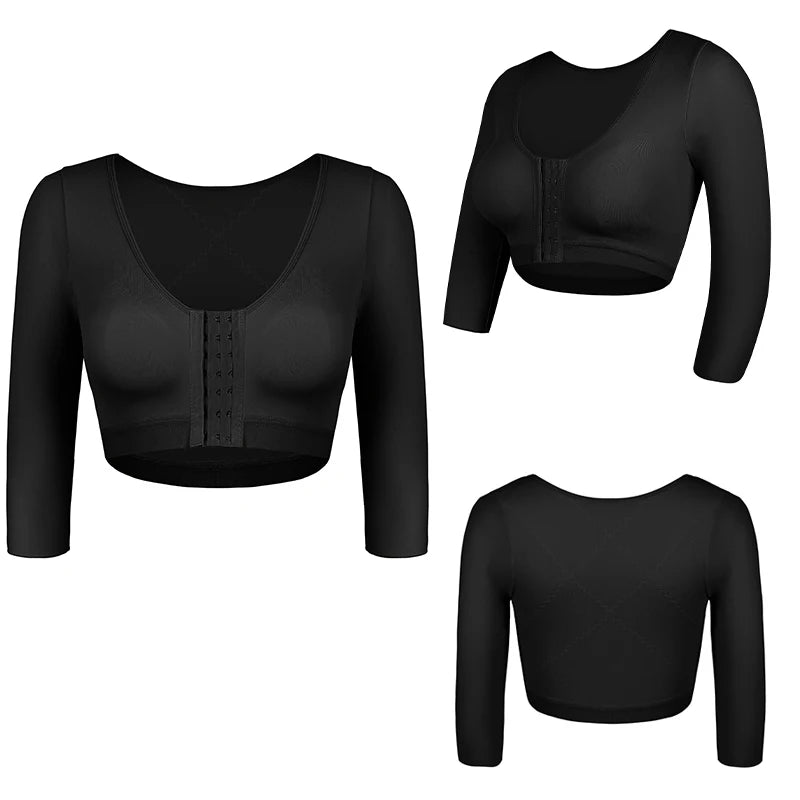 Shaper Top per le donne Flabby Braccia Compressione Post Chirurgia Chiusura frontale Reggiseno Canotta corta Shapewear Supporto per la schiena Body Shaper
