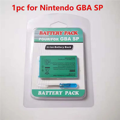 Nuova Batteria Ricaricabile agli Ioni di Litio da 850mAh per Game Boy Advance SP e Kit Cacciavite per Batteria di Ricambio GBA SP