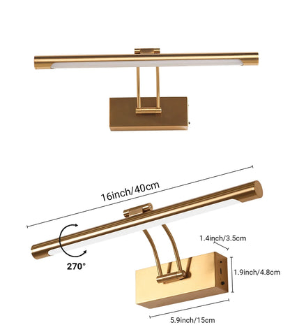 SEEDIQ Lampada da parete a LED ricaricabile in bronzo 4400mAh Batteria a lunga durata 40CM Luce per immagini wireless con telecomando per opere d'arte