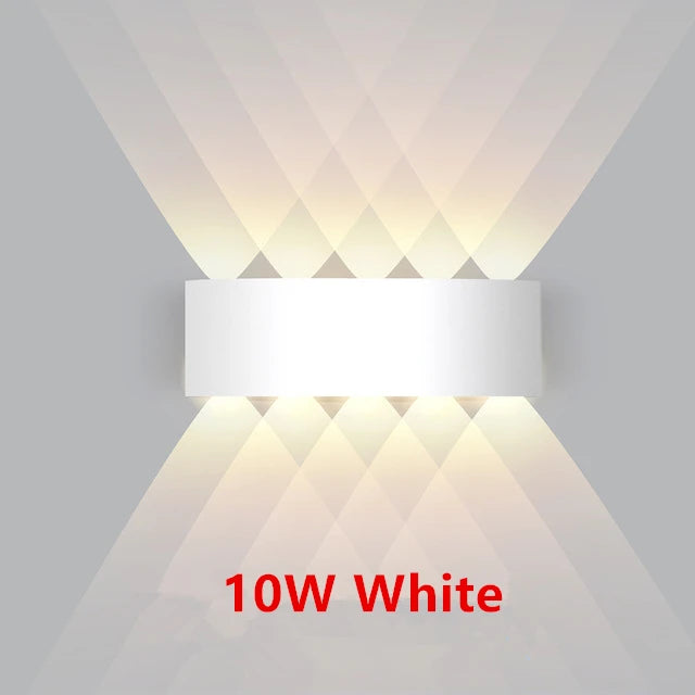 Lampada da parete a LED IP65 AC86-265V/DC12V-24V Illuminazione da giardino impermeabile per esterni Lampada da parete per scale per camera da letto interna in alluminio