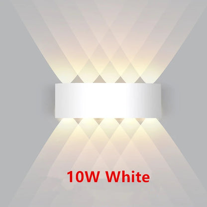 Lampada da parete a LED IP65 AC86-265V/DC12V-24V Illuminazione da giardino impermeabile per esterni Lampada da parete per scale per camera da letto interna in alluminio