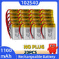 Batteria al litio 3,7 V 102540, 1100 mAh, batterie polimeriche + scheda di protezione PCB per localizzatore GPS, dispositivi MP3/MP4, batteria ricaricabile.