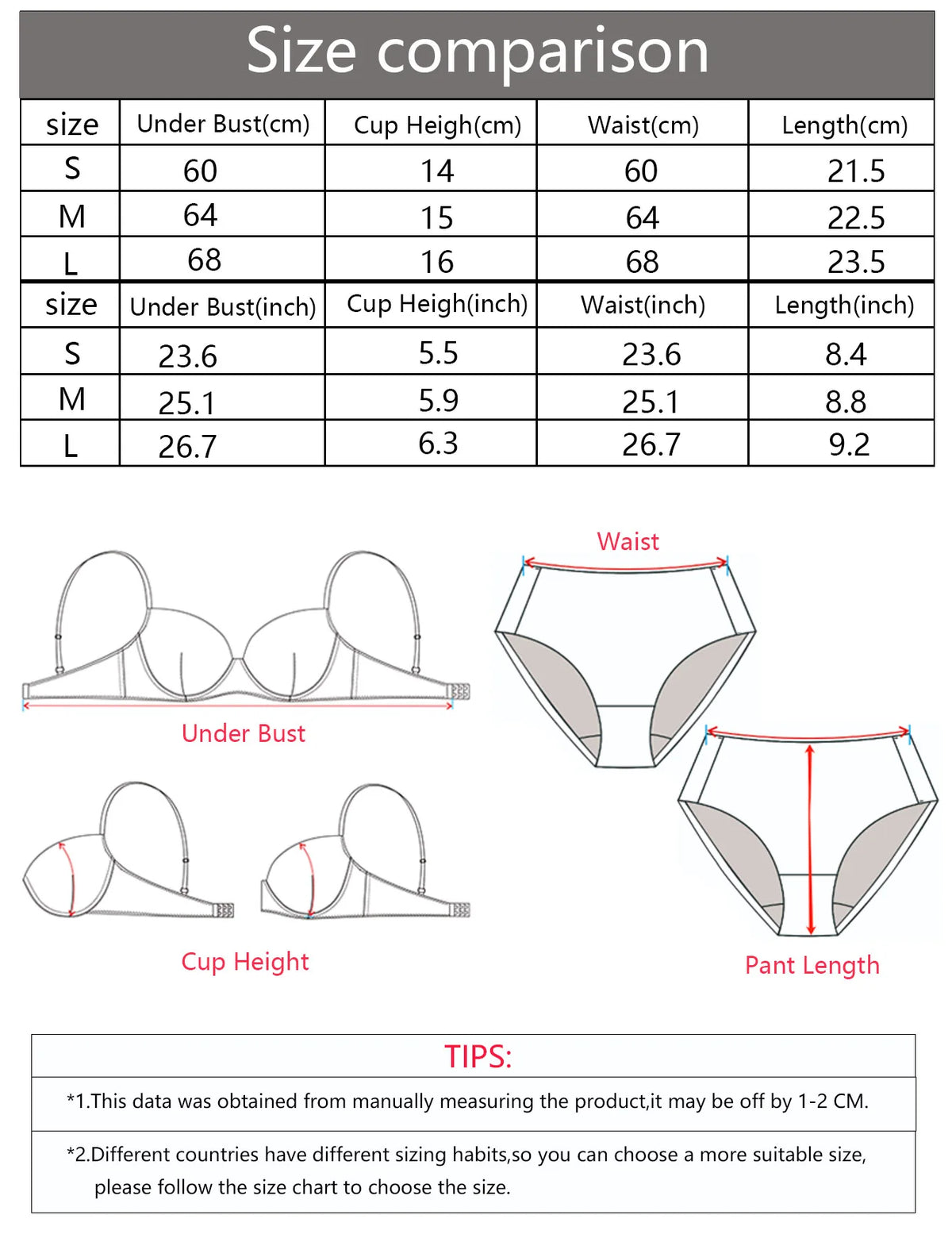 Cuscino per il petto ispessito, set di biancheria intima modellante e sollevante, set rosso sexy in 2 pezzi, preferito per appuntamenti e come regalo B2051