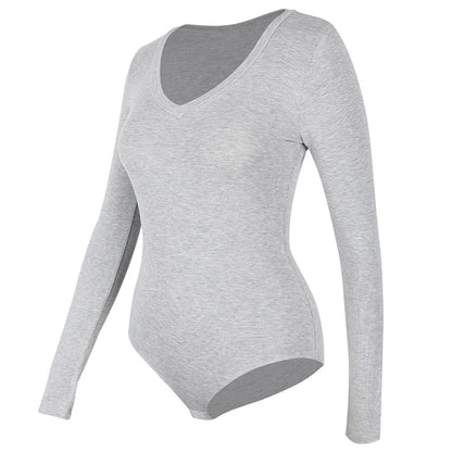 Tuta con scollo a V profondo tuta da donna a maniche lunghe Shapewear Shaper Lady Sexy uscire top abiti per il corpo vestiti caldi femminili autunno inverno
