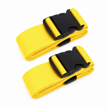 2 Pezzi Cinghie per Valigie a Forma Dritta, Cintura per Bagagli in Poliestere con Fibbia Regolabile, Accessorio da Viaggio Unisex
