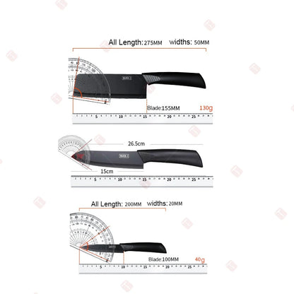 WXCOO Coltello da Cucina, Coltello da Chef per Frutta, Affettatrice per Verdure, Coltello per Disossare, Tritatutto Domestico con Coperchio, Mannaia in Acciaio Inox