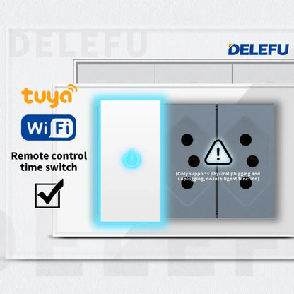 DELEFU Modulo Presa Combinabile Tipo-C Brasile - Uso Domestico - Nero - Assemblaggio Fai-da-te - Presa con Interruttore per Ricarica Rapida USB Tipo-C