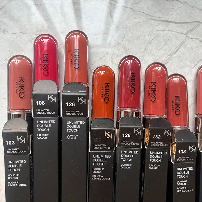 Kiko Milano Edizione Limitata Rossetto a Doppia Punta, Rossetto con Specchio Trasparente, Non Sbiadisce, Non Si Attacca alla Tazza, Lucidalabbra, Trucco