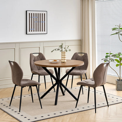 Sedia da pranzo moderna 2/4/6 pezzi, comode sedie imbottite con gambe in metallo per cucina/soggiorno/camera da letto