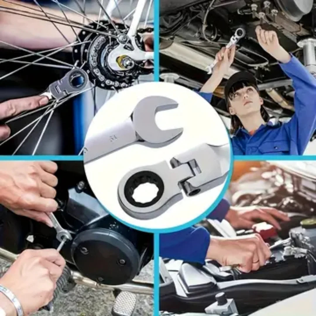 Set di 10 Chiavi per Riparazione Auto, Utensili Manuali Adatti per Manutenzione Automobilistica, Officina, Fai-da-Te Domestico e Riparazioni Meccaniche