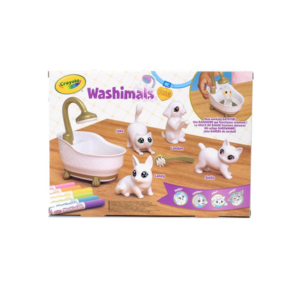 Crayola Washimals Pets: set di attività per colorare, lavare e ricolorare, con vasca da bagno funzionante, cuccioli e gattini, ideale come regalo, età consigliata: 3 anni.
