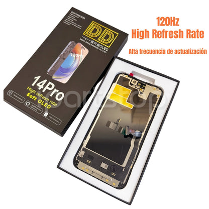 Schermo OLED LCD di ricambio iParts per iPhone 14 Plus Pro Max, supporto 120Hz, IC rimovibile, parti 3D Touch DD