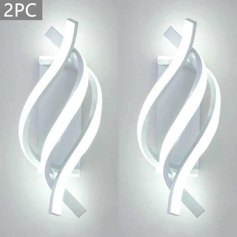 Lampada da parete moderna a LED Linea domestica Decorazione Lampada da parete Soggiorno Sfondo Muro Camera da letto Testiera Illuminazione bianca nera Lustro