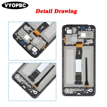 Display LCD originale per XIAOMI Redmi 12C Touch Screen con pannello telaio Digitizer 22120RN86G 22120RN86I 22126RN91Y 2212ARNC4L