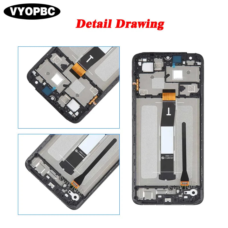 Display LCD originale per XIAOMI Redmi 12C Touch Screen con pannello telaio Digitizer 22120RN86G 22120RN86I 22126RN91Y 2212ARNC4L