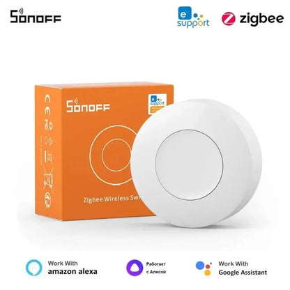 SONOFF SNZB-01P SNZB 01P Sonoff Interruttore Wireless Zigbee Interruttore Scena Smart Home Controllo Vocale per EWeLink APP Home Assistant