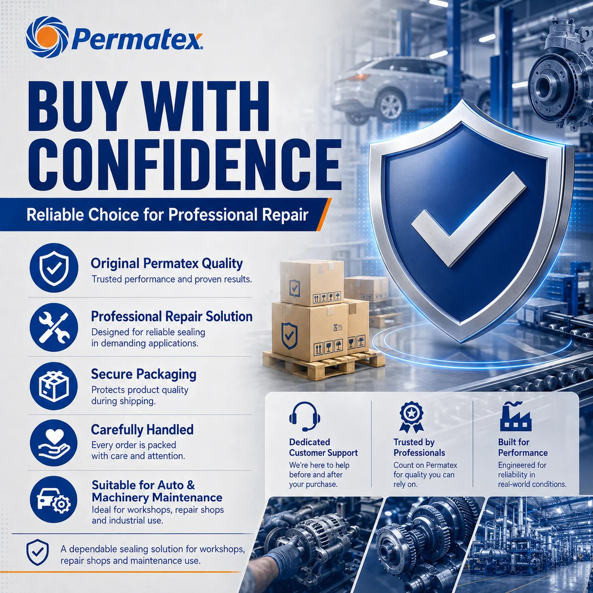 Permatex 51531 Sigillante Anaerobico per Flange 50ML, Guarnizione Liquida Resistente all'Olio per Motori, Trasmissioni e Flange Metalliche