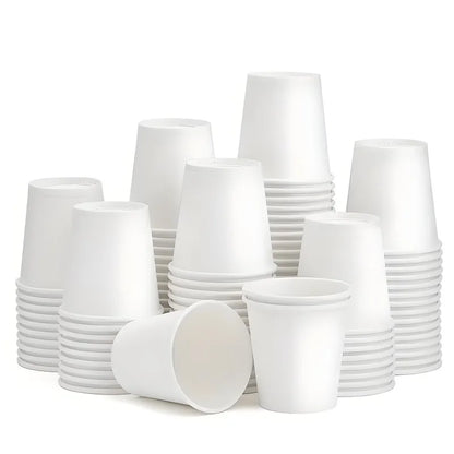 50/100PCS Bicchieri di carta usa e getta piccoli, perfetti per le caffetterie in ufficio, ristoranti, picnic, degustazione di succo di caffè, bevande calde e fredde