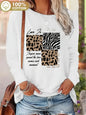 T-shirt da donna in 100% cotone, modello slim, a maniche lunghe, top bianco sottile, maglietta da donna