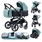 Nuovo passeggino di lusso 3 in 1 carrozzina da viaggio portatile pieghevole carrozzina alta paesaggio telaio in alluminio passeggino neonato