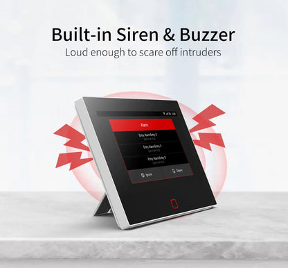 Sistema di allarme domestico Staniot da 7 pollici, wireless, WiFi, 4G, Tuya Smart, kit di protezione di sicurezza con sirena integrata da 115 dB e batteria da 5000 mAh
