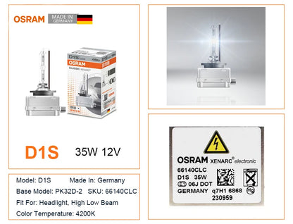 OSRAM D1S D2S D3S D4S D8S D2R D 66140 66240 66340 66440 CLC CLASSIC Pezzo di ricambio originale 4200K HID Lampadina Xenon Bianco Auto Faro