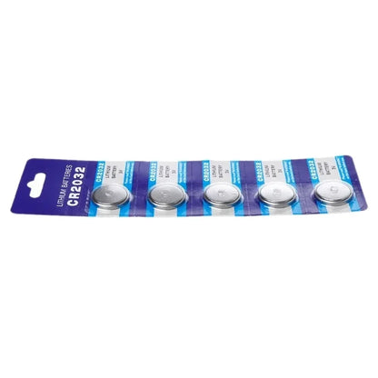 Pila a bottone al litio 3V CR2032 BR2032 DL2032 ECR2032 Batterie agli ioni di litio per orologio elettronico LED Light Toy Remote 5 pezzi