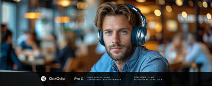 Oneodio Upgrade Pro C Cuffie wireless Bluetooth 5.2 Over Ear Type C Sport Auricolare Bluetooth con microfono Audio ad alta risoluzione 110 ore