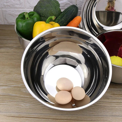 Ciotole per miscelazione in acciaio inossidabile (set da 7) Set di ciotole per insalata di frutta Set di ciotole per riporre utensili da cucina da cucina 18/20/22/24/26/28/30 cm