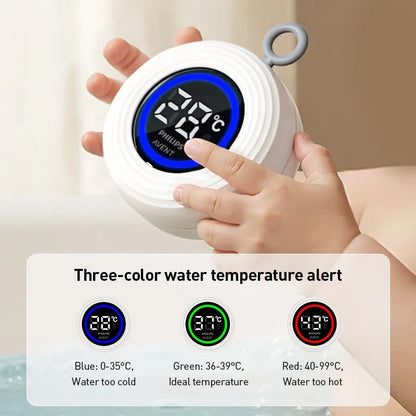 Termometro Digitale Philips Avent per Misurare la Temperatura dell'Acqua, Lettura Rapida in 5s, Ricaricabile USB, Misuratore di Temperatura Galleggiante