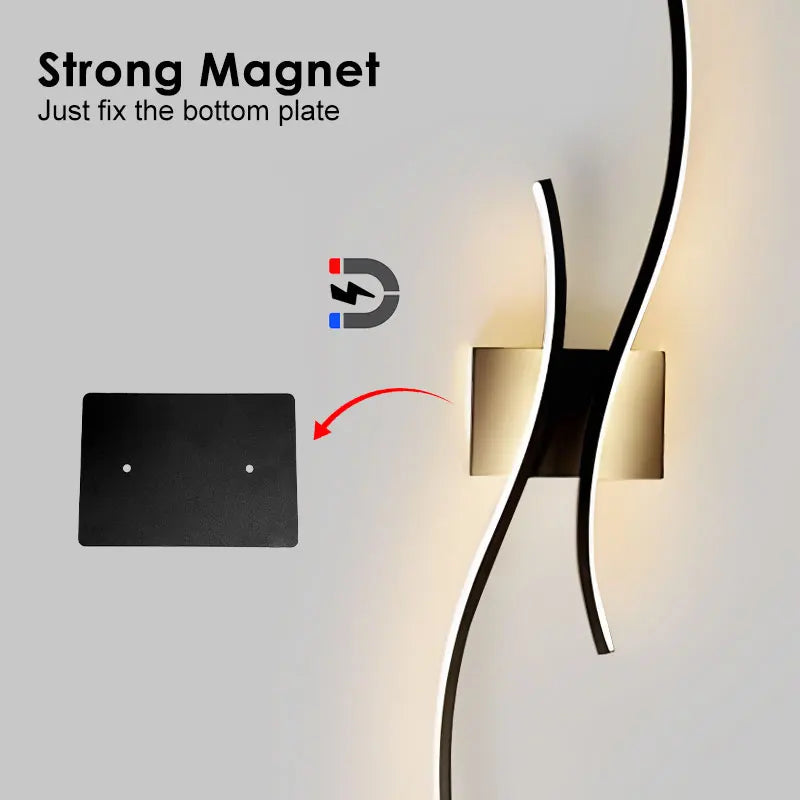 Lampade da parete a LED con batteria ricaricabile senza fili Sconce da parete per camera da letto Luci da parete dimmerabili touch 3CCT con corridoio telecomandato