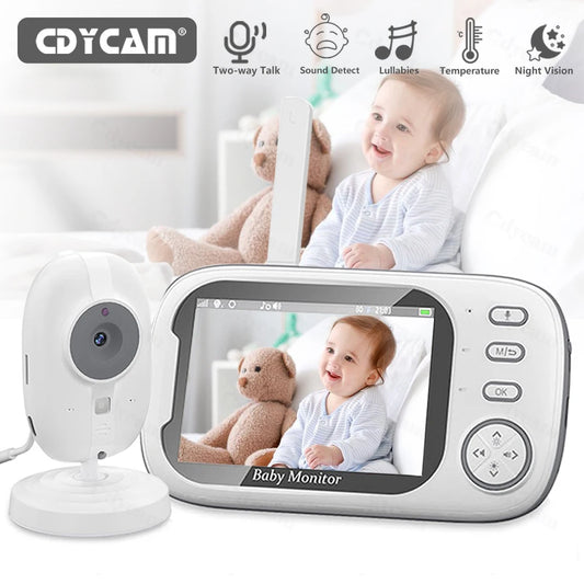 Cdycam Nuovo video wireless da 3,5 pollici Baby Monitor Visione notturna Monitoraggio della temperatura Audio bidirezionale Conversazione Baby Nanny Telecamera di sicurezza