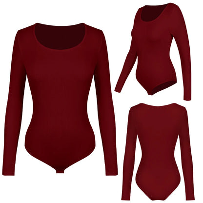 Body a maniche lunghe per donna Girocollo Shapewear Shaper Lady Sexy Going Out Top Tuta Abiti caldi femminili Autunno Inverno