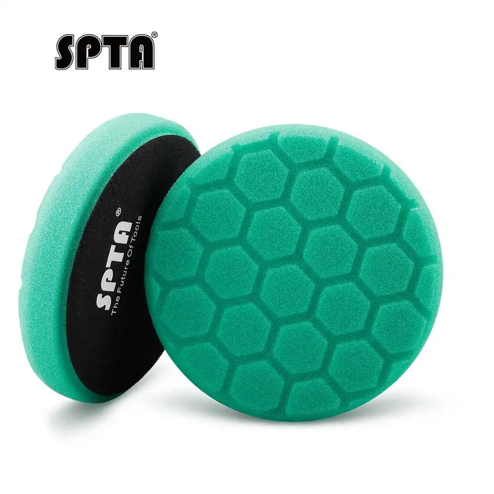 SPTA 1PC 3"(80mm)/5"(125mm)/6"(150mm) Spugna esagonale per lucidatura tamponi per lucidatura per lucidatrice per auto DA/RO/GA